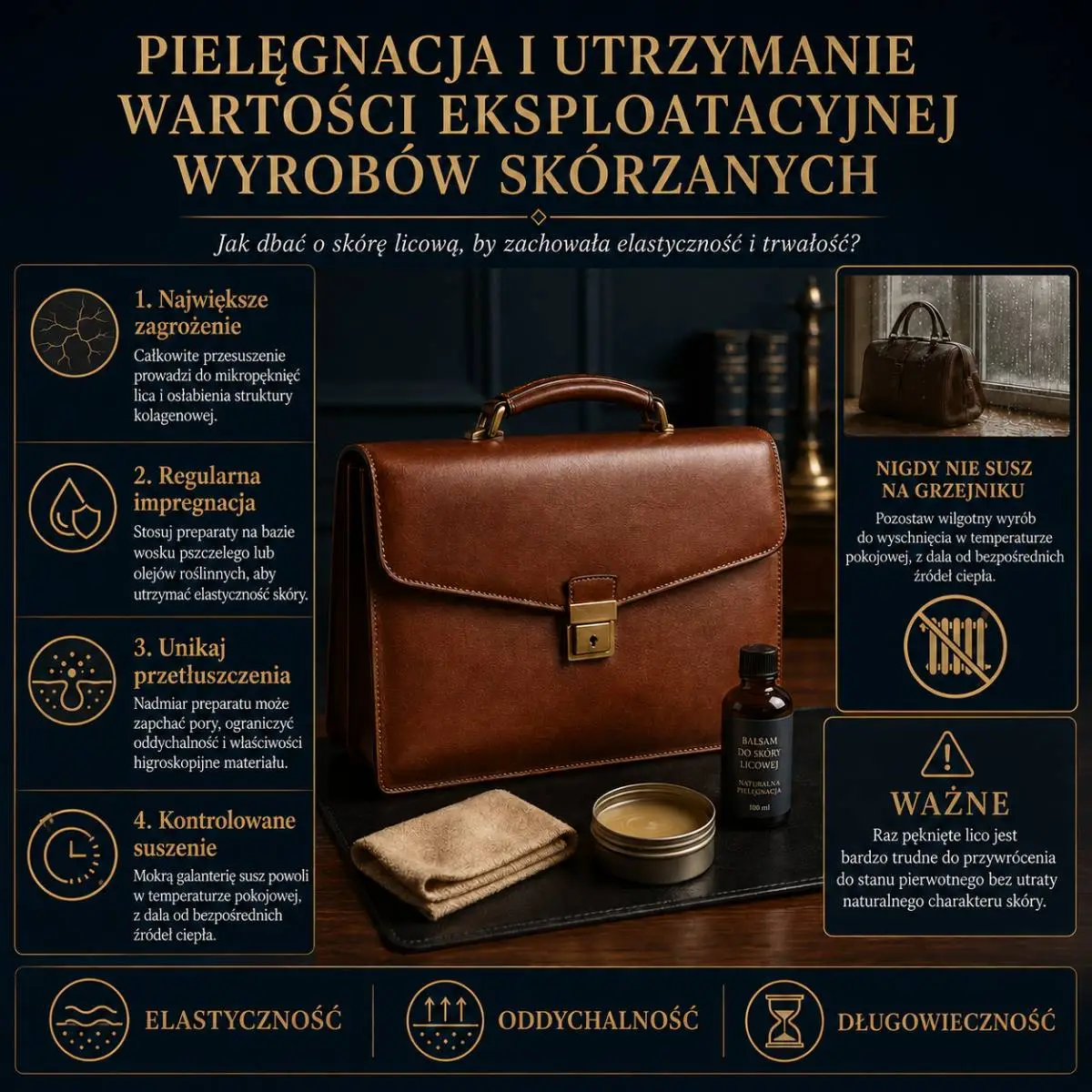 Pielęgnacja i utrzymanie wartości eksploatacyjnej wyrobów skórzanych