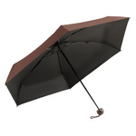Brązowy, składany mini parasol podróżny - Peterson