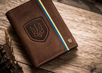 Portfel męski RFID skórzany Peterson 303-P-UP UA brązowy