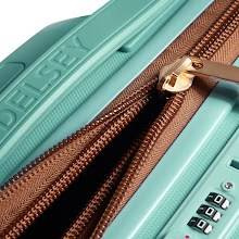 Walizka z poliwęglanu unisex Delsey Freestyle SLIM kabinowa twarda 55cm miętowa - wnętrze i organizacja przestrzeni