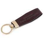 Brelok ze skóry naturalnej unisex B2 personalizowany z grawerem bordowy