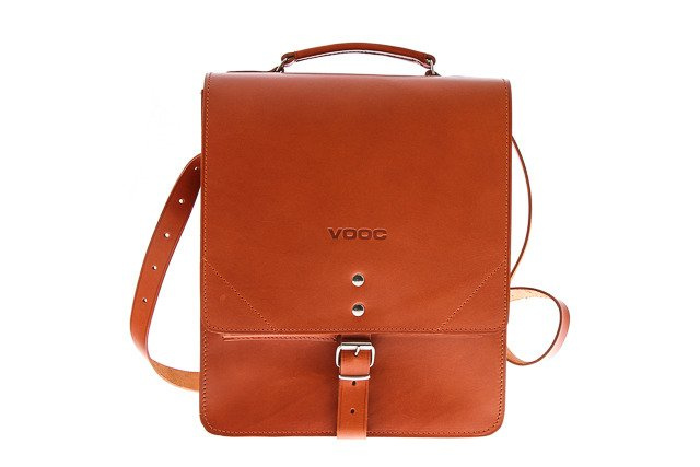 Torba skórzana juchtowa unisex VOOC P37 listonoszka raportówka A4 koniakowa - cecha produktu