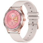 Smartwatch damski Pacific 27-4 różowy z różowym złotem