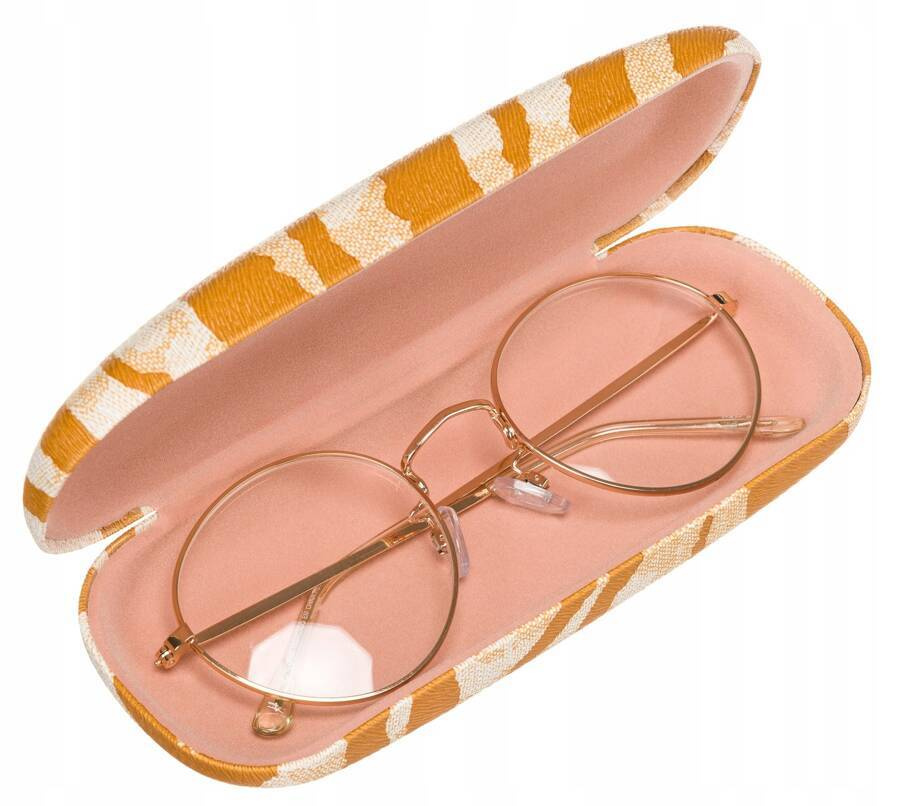Okulary w otwartym musztardowym etui 4U Cavaldi R-1431