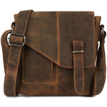 Torba męska vintage skórzana Beltimore N18 brązowa