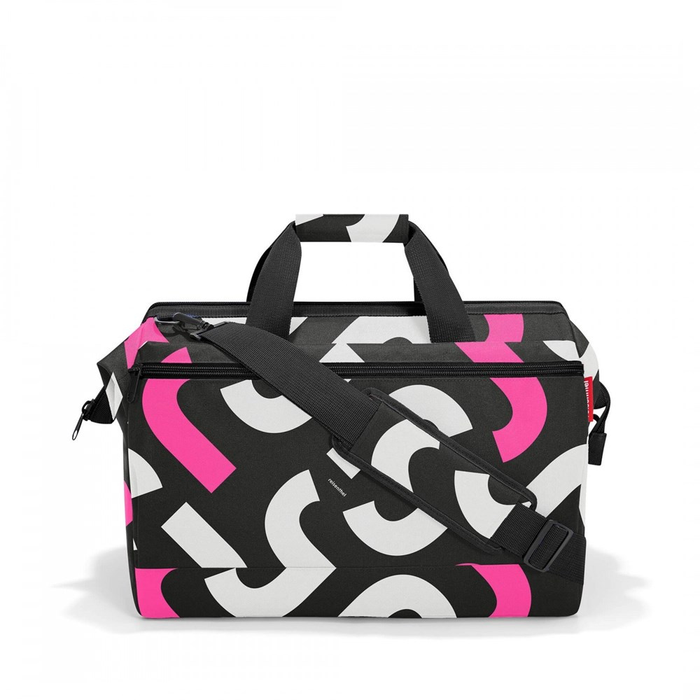 Torba z materiału unisex Reisenthel RMK3069 L podróżna kolorowa różowa - detale i wykończenie