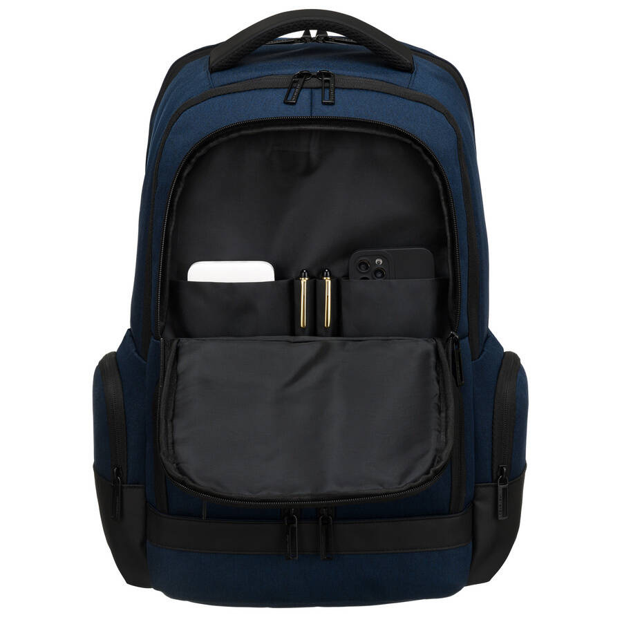Otwarta komora granatowego plecaka Peterson PTY-03 z organizerem