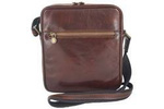 Torba ze skóry licowej męska Barberini's 865-6 casual brązowa