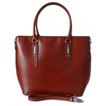 Torba skórzana damska Vera Pelle SB524M shopper A4 brązowa