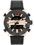 ZEGAREK MĘSKI CZARNO ZŁOTY NAVIFORCE - NF9114 (zn046d)