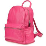 Plecak damski do pracy skórzany Vera Pelle P16 fuksja