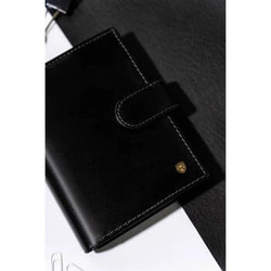 Klasyczny skórzany portfel męski na karty czarny - Rovicky D1072L-RVT