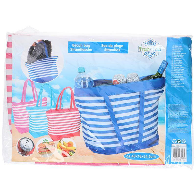 Torba plażowa termiczna z materiału unisex Fresh & Cold shopper A4 różowa - cecha produktu