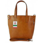 Torebka skórzana damska Vera Pelle SB586 shopper A4 camel