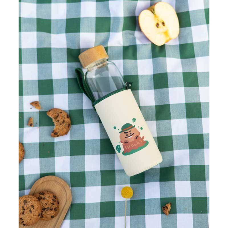 Butelka szklana unisex Line Friends BT21 Shooky bidon 500 ml brązowa - cecha produktu