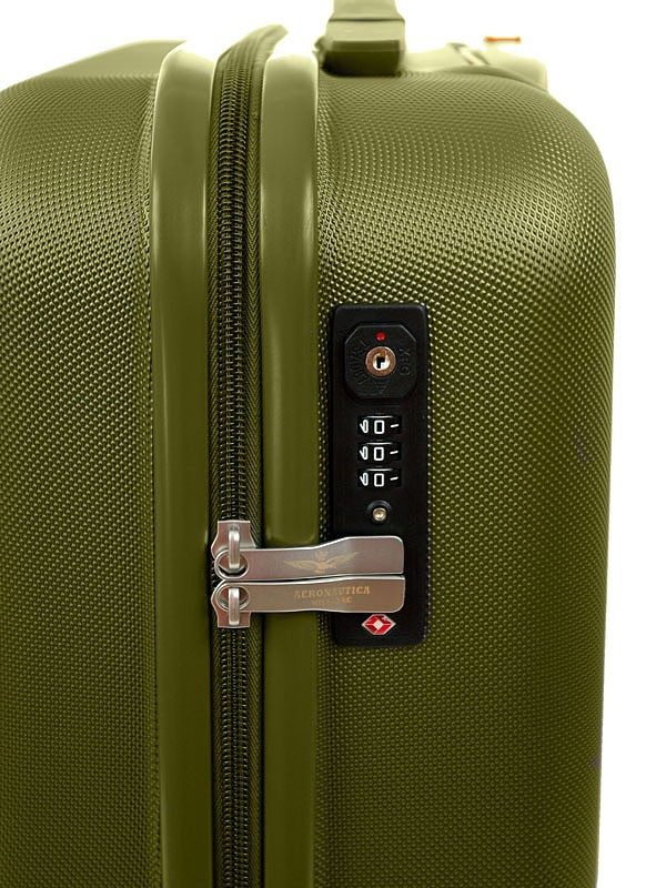 Walizka podróżna z ABS unisex Aeronautica Militare Force AM-220 60 VE średnia zielona - cecha produktu