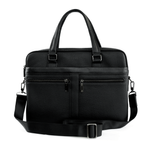 Torba męska na laptopa czarna skórzana Solier SL41 Lorien
