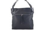 Skórzany shopper bag na ramię worek granatowy A4 - Barberini's 859-4