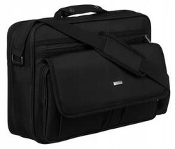 Duża torba męska do pracy z trwałej codury czarna - Peterson 6519-5741