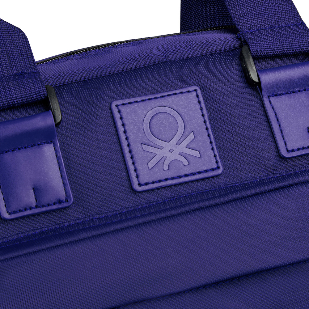 Plecak z materiału unisex Delsey Benetton Color Block miejski na laptopa 15,6 fioletowy - cecha produktu