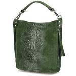 Torebka damska shopper zamszowa Beltimore W10 zielona