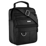 Listonoszka skórzana męska z rączką Rovicky R-ST7-01 crossbody mała czarna