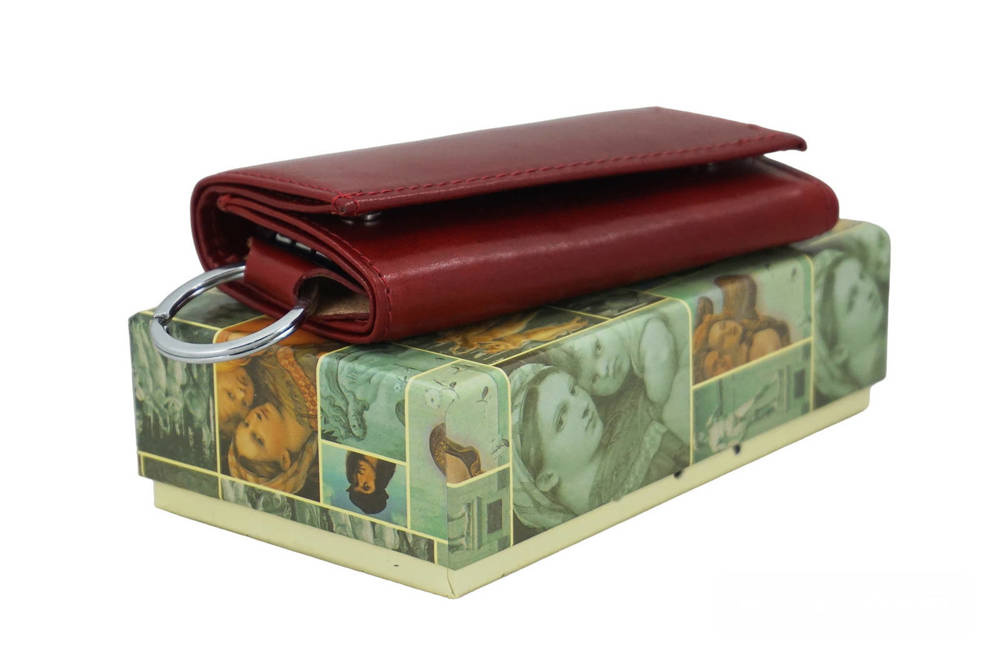 Etui na klucze skórzane unisex Barberini's 7023-13 małe czerwone - cecha produktu