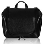 Kosmetyczka ze skóry naturalnej unisex Tizano KM3 podróżna z haczykiem czarna