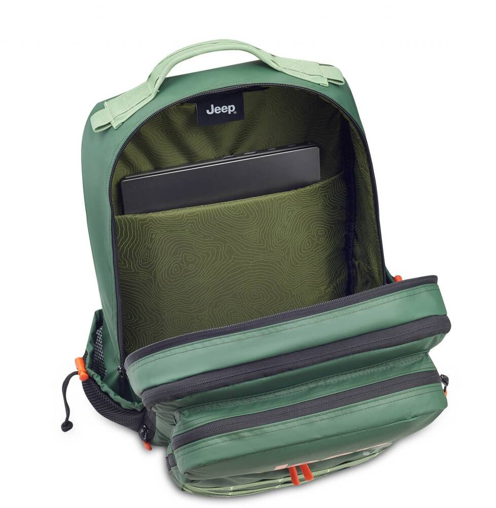 Plecak miejski z poliestru unisex Delsey JEEP JS010B na laptopa 15,6 zielony - cecha produktu