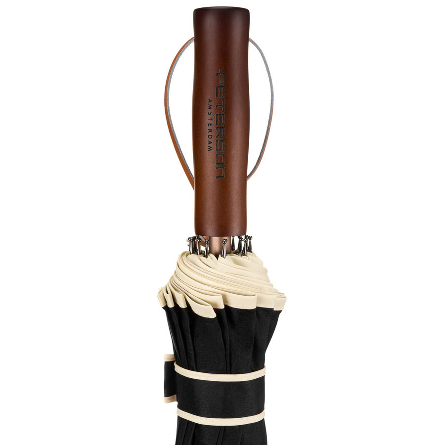 Złożony czarny parasol Peterson UMB-02L