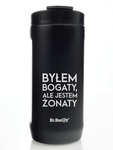 Kubek termiczny czarny, byłem bogaty ale jestem żonaty - Dr.Bacty Notus