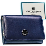 Portfel damski RFID skórzany Peterson PX30-F773 granatowy