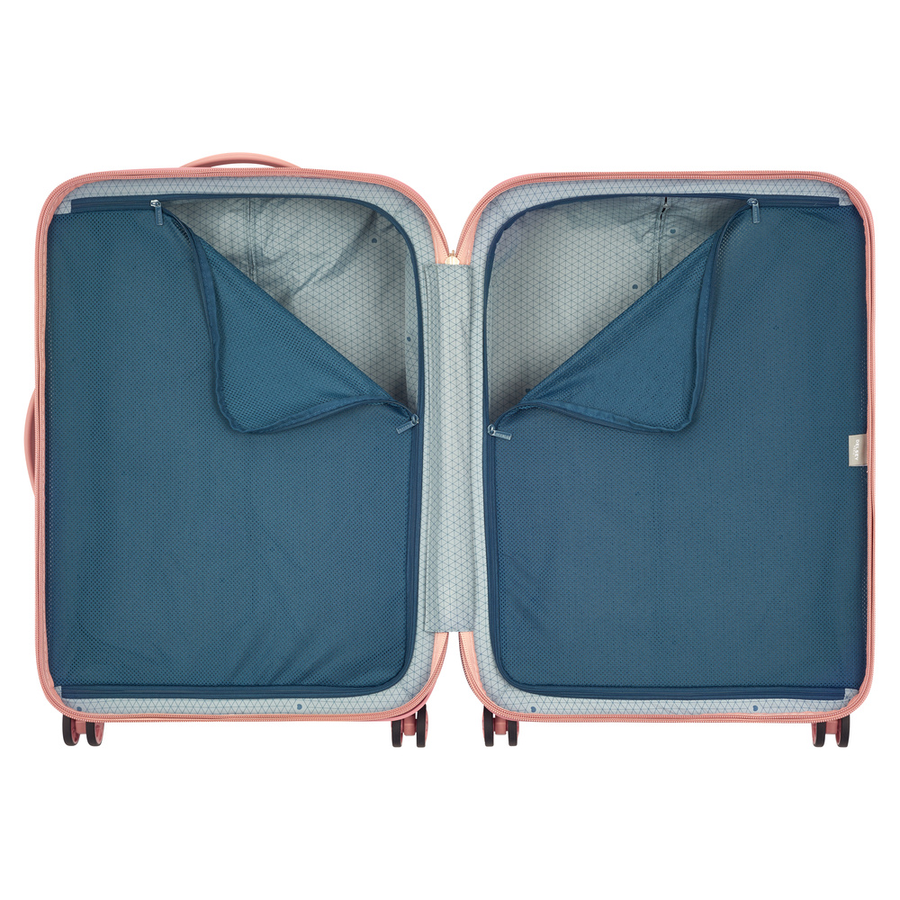 Walizka twarda unisex Delsey Turenne kabinowa 65 cm różowa - widok z boku