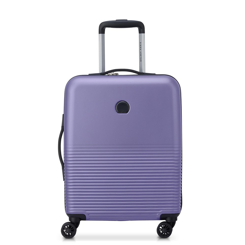 Walizka kabinowa z poliwęglanu unisex Delsey Marina mała 55 cm lawendowa - widok frontowy produktu