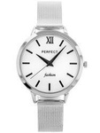 ZEGAREK DAMSKI NA BRANSOLECIE SREBRNY PERFECT F202-2 (zp974b)