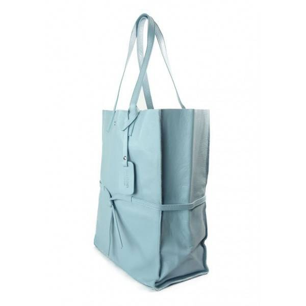 Torebka skórzana damska Vera Pelle VPX57BB shopper XXL A4 niebieska - cecha produktu