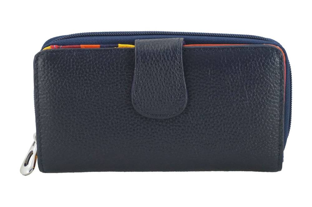 Portfel ze skóry naturalnej damski Barberini's D-116-4 na zamek granatowy - cecha produktu