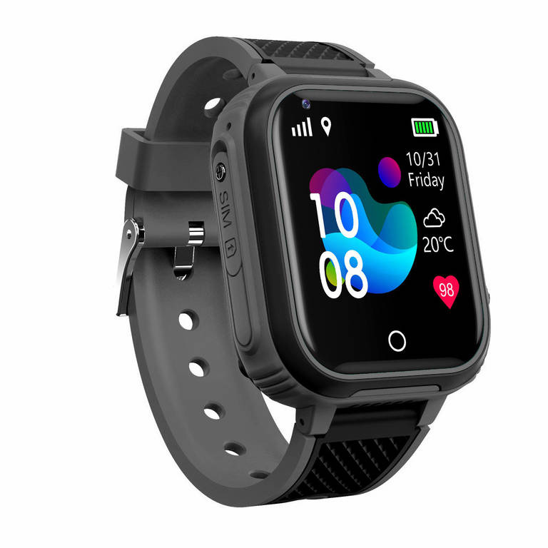 Czarny smartwatch dla dzieci Pacific 30-1 - smartwatch z drugiego boku