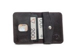 Skórzany portfel z bilonówką ciemnobrązowy slim wallet - SOLIER SW16