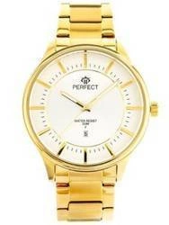 ZEGAREK MĘSKI NA BRANSOLECIE ZŁOTY PERFECT M114 (zp288c)