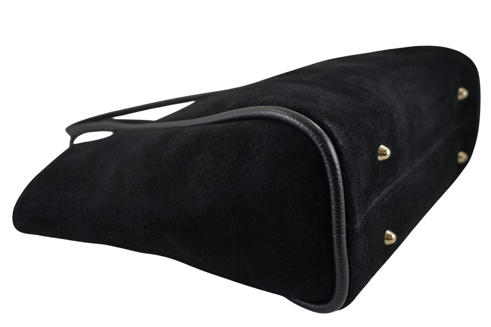 Torebka skórzana zamszowa damska Barberini's 1008-1 shopper A4 czarna - cecha produktu
