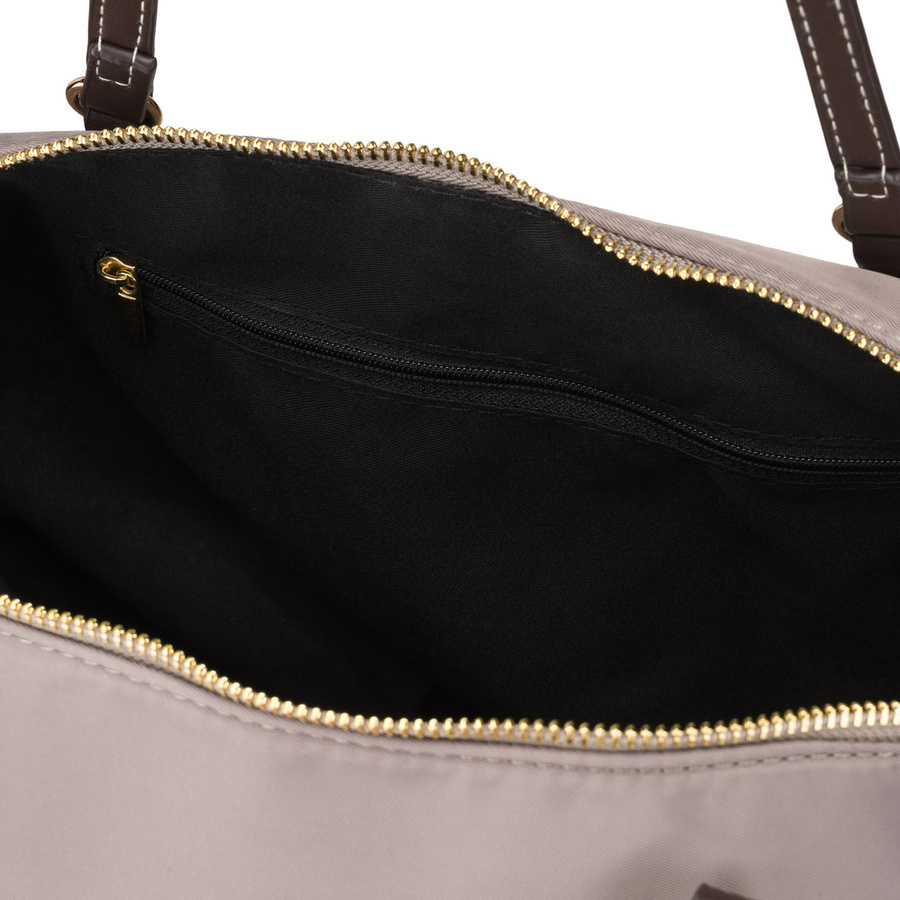 Torebka z poliestru damska Peterson JK6-04 listonoszka crossbody średnia ciemnobeżowa - stylizacja miejska crossbody