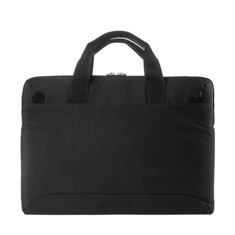 Torba na laptopa z materiału unisex Tucano Smilza do pracy czarna - ergonomiczny pasek i wygodne uchwyty