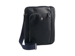 Torba ze skóry ekologicznej unisex Beverly Hills Polo Club BH-1181 listonoszka granatowa