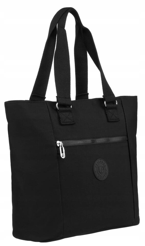 Czarny nylonowy shopper damski Peterson 3301-CO