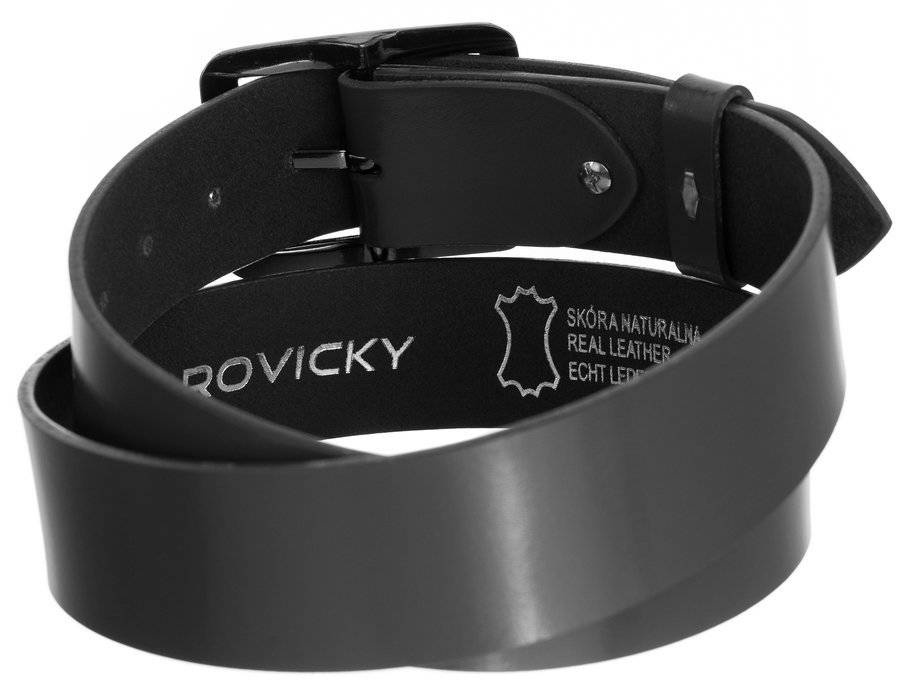 Zwinięty pasek Rovicky PRD-4-N-105 w kolorze szarym z tłoczeniem marki na spodzie