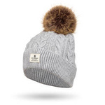 Czapka zimowa damska tkaninowa Peterson HAT-06 szara
