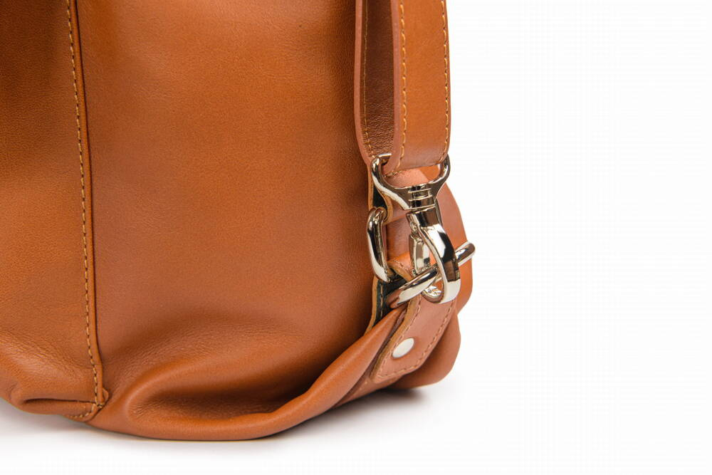 Torebka skórzana damska Vooc EP15 plecak miejski shopper A4 camel brąz - cecha produktu