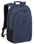 Plecak miejski z materiału unisex Delsey Esplanade na laptopa 17 granatowy