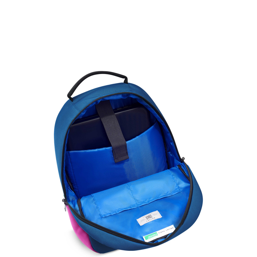 Plecak materiałowy unisex Delsey Benetton Fabrica miejski na laptopa 15,6 niebieski - cecha produktu